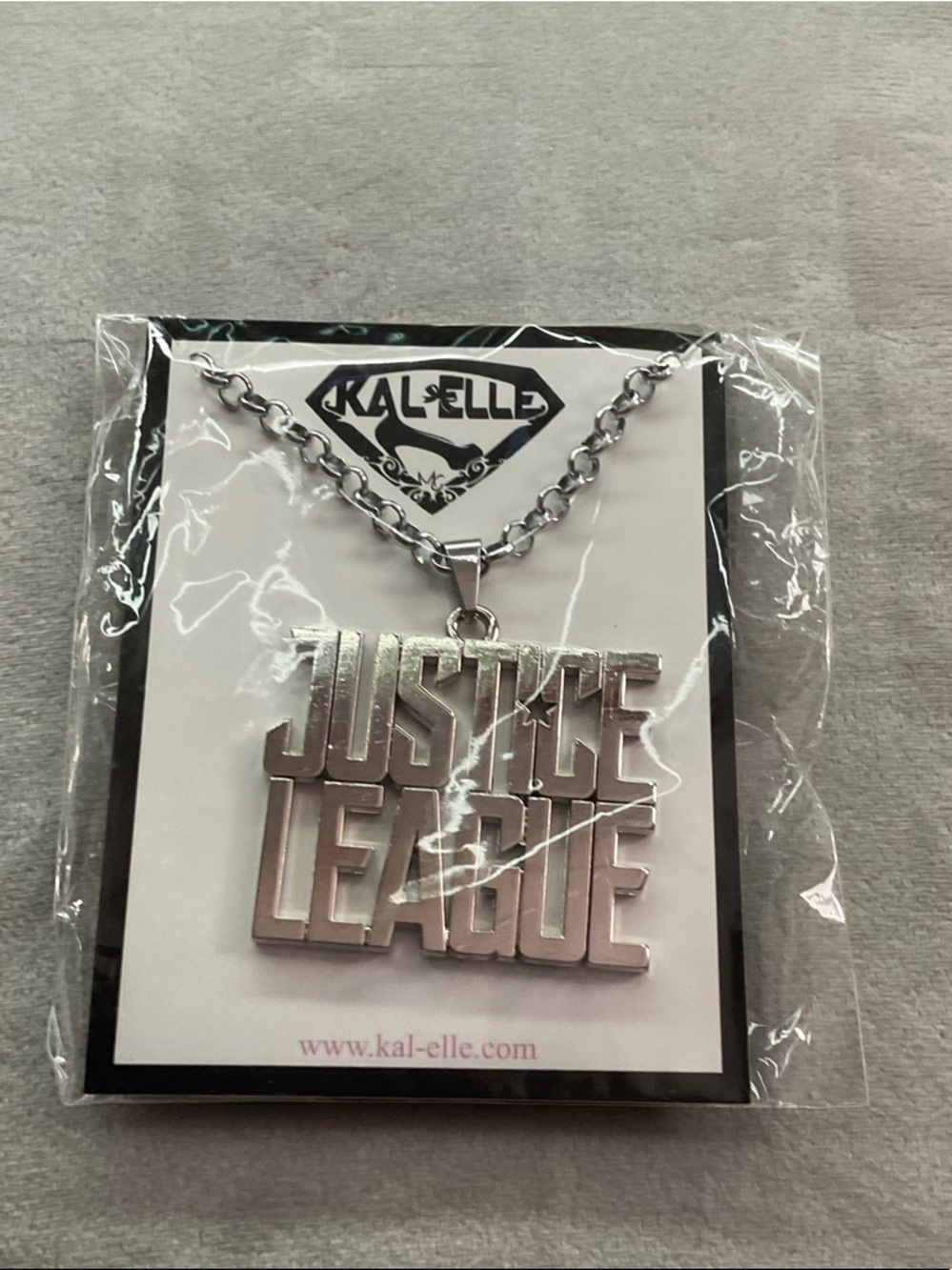 Silver "Justice League" Pendant Necklace